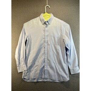 Bobby Jones Shirt Mens Large Blue  100%‎ Cotton Dress Button Down